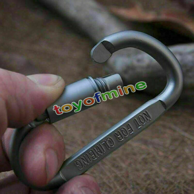 Ideal Aluminum Carabiner D-Ring Key Chain Keychain Clip Hook Outdoor