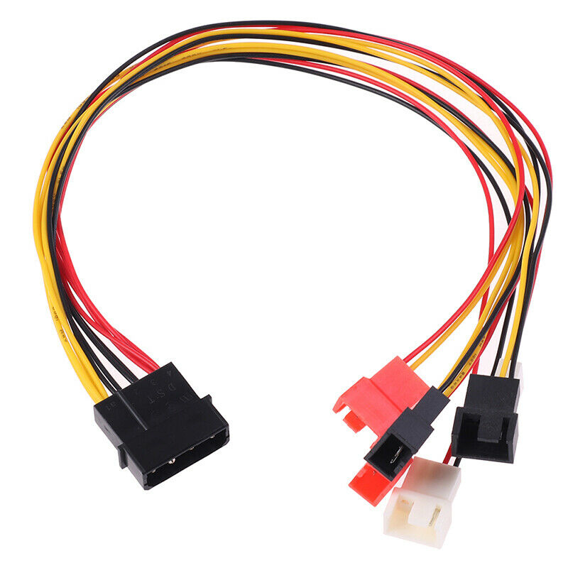 4Pin Molex to 3Pin Fan Power Cable Adapter Connector 12V 7V 5V Cooling Fa.l8