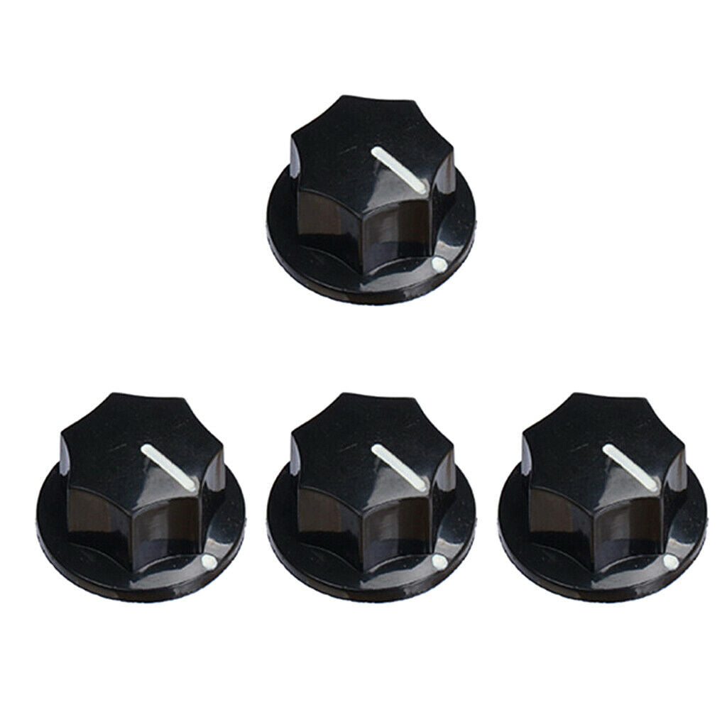 4Pcs Black Plastic Guitar Effect Pedal   Button Cover Protective Protector
