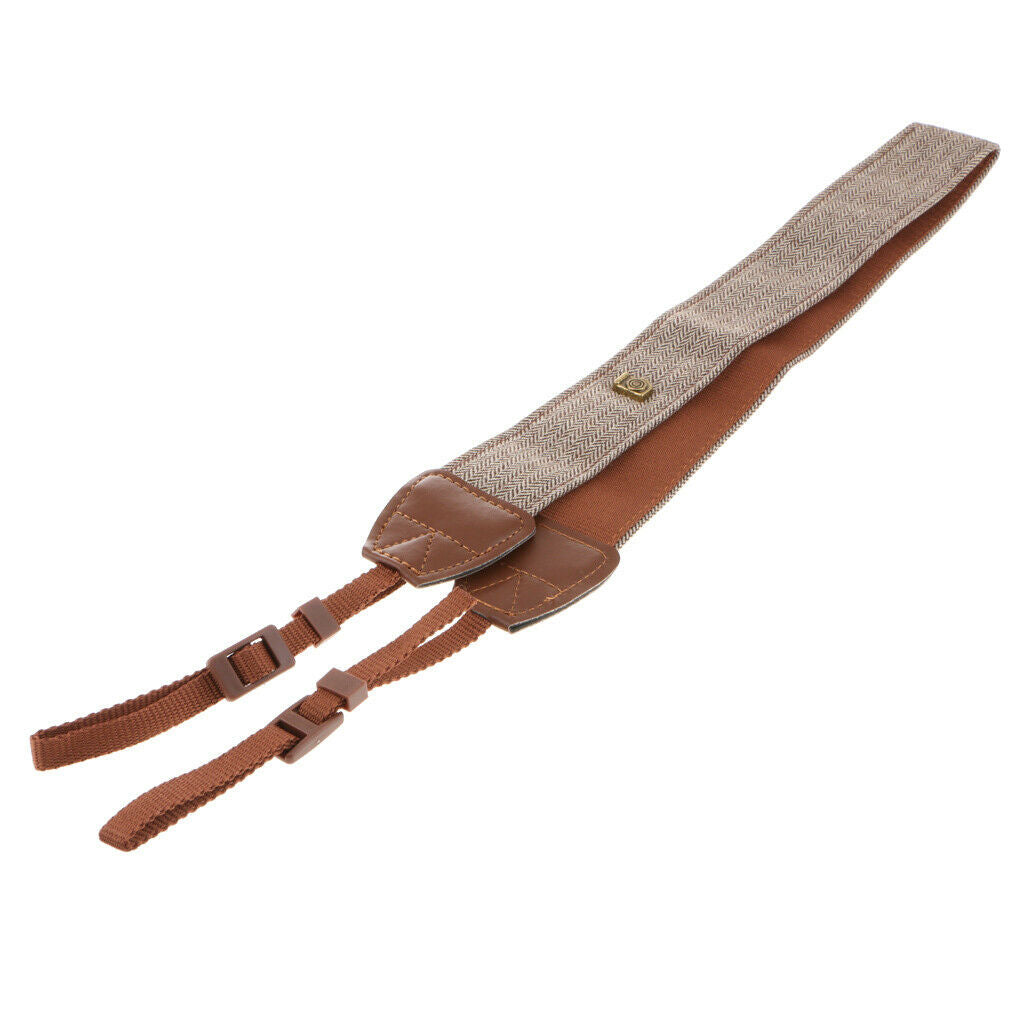 Single Shoulder Belt Strap Sling for Canon Sony Nikon SLR DSLR Cameras Brown