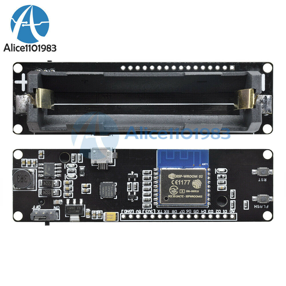 WeMos D1 Esp-Wroom-02 Motherboard ESP8266 Mini-WiFi Nodemcu Module 18650 Battery