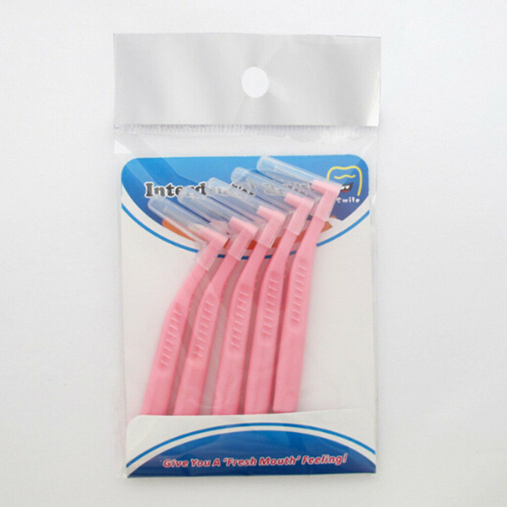 5Pcs L shaped interdental brush toothbrushes soft dental interdental oral.l8