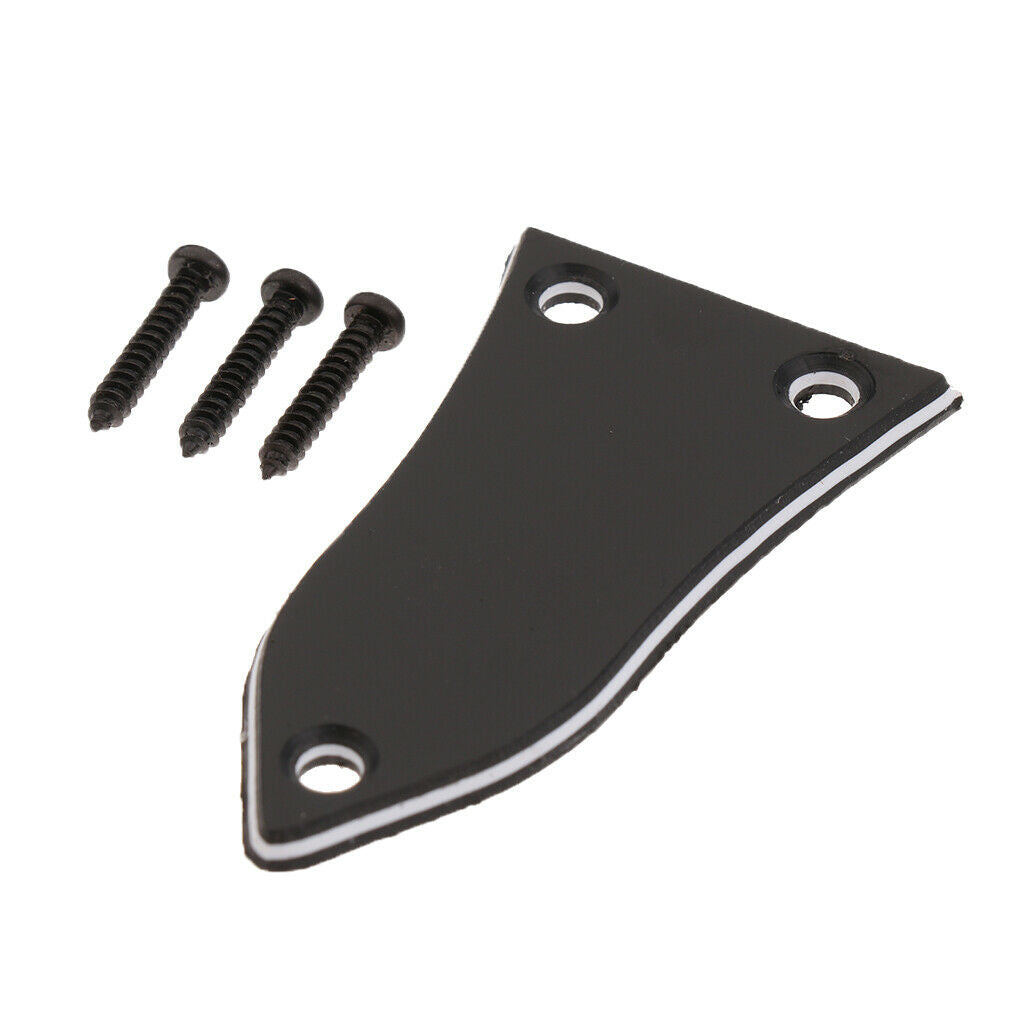 ABS Plastic Truss Rod Cover Plates with 3 Screws for Guitar Accessory Black