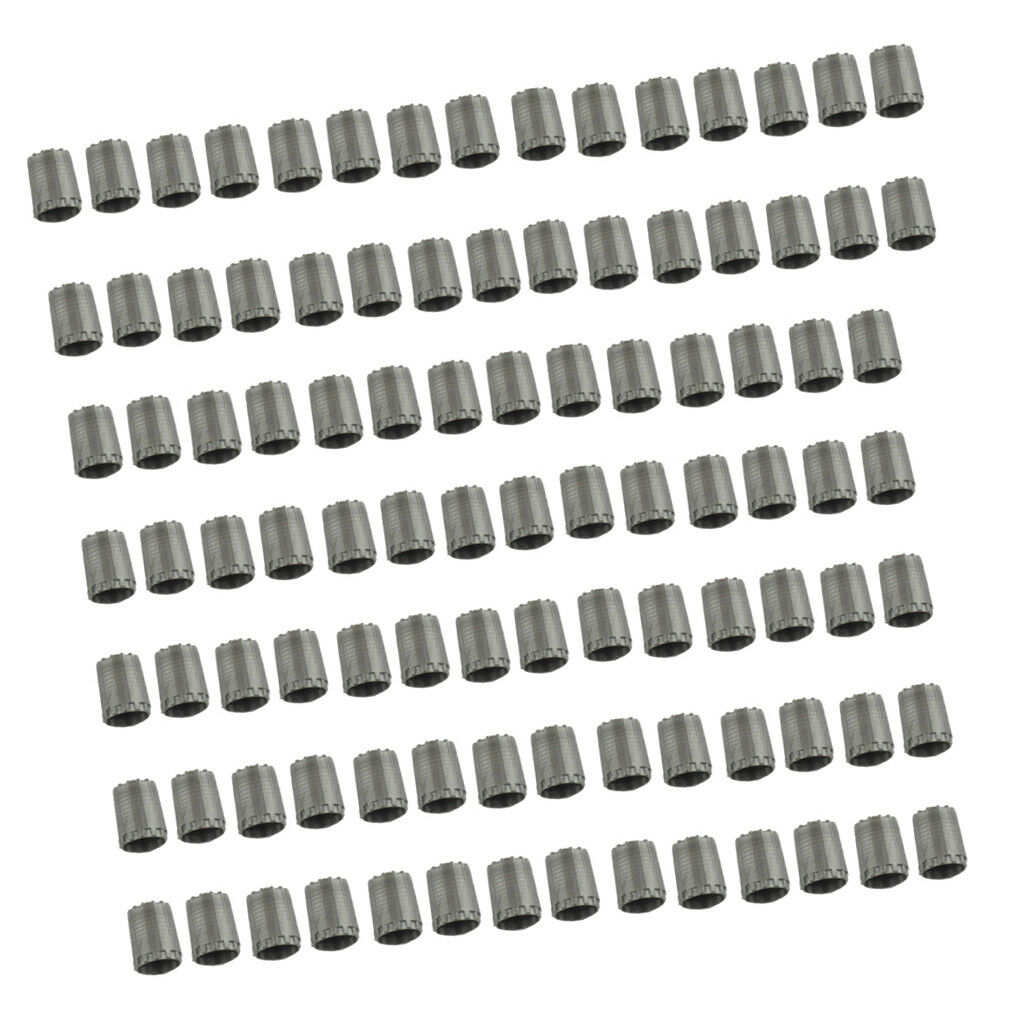 100 Pieces Wheel Tire Valve Stem Caps for TPMS Standard Valve Grey