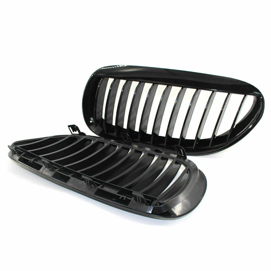 2x Front Kidney Black Grill Grille for BMW M6 E63 E64 6-series 04-10 Durable