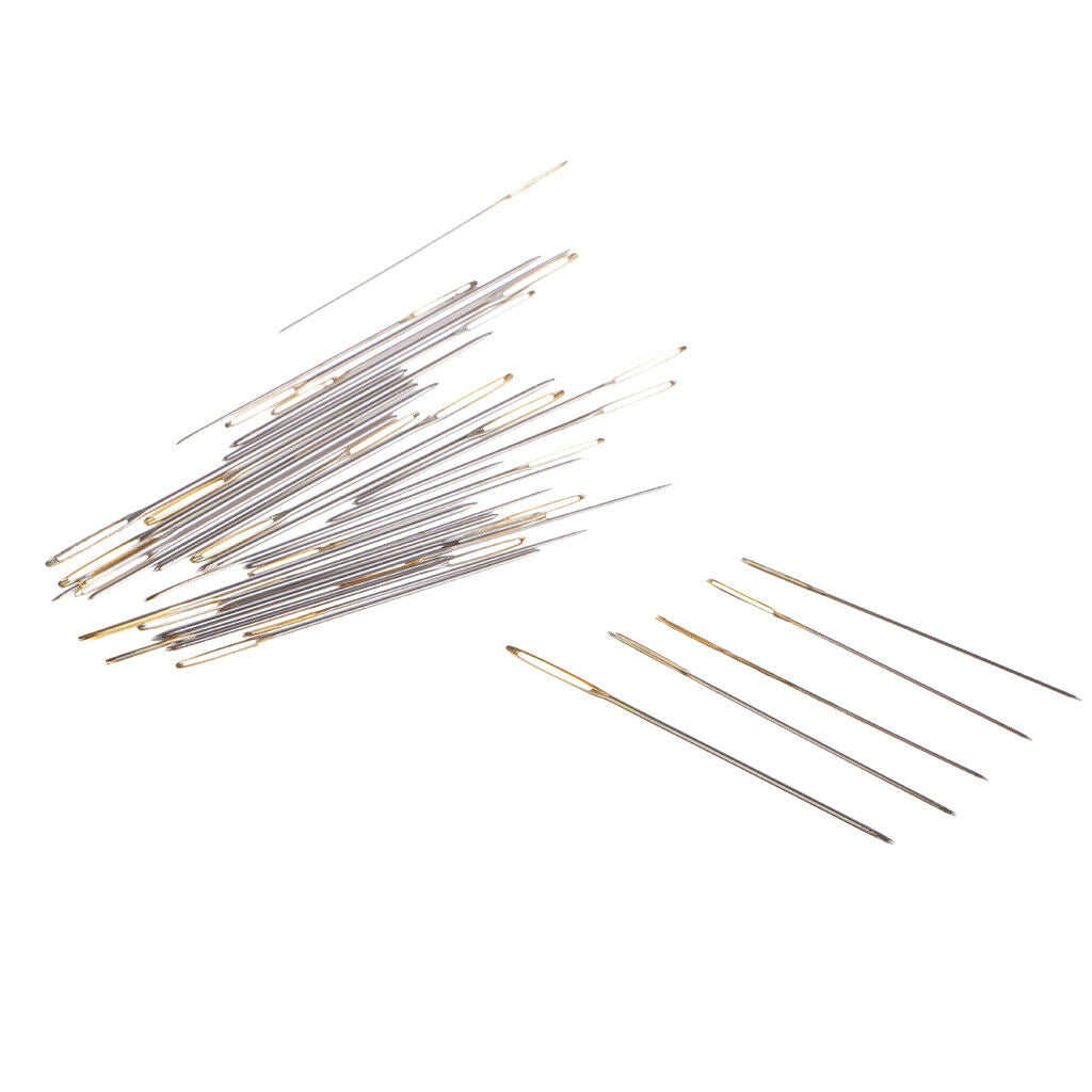 30Pcs Metal Tapestry Darning Needles with Large Eyes and Bottle Size 26