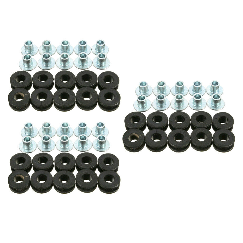 30x Motorcycle Rubber Grommets Bolt For  Yamaha for Suzuki Kawasaki Fairing