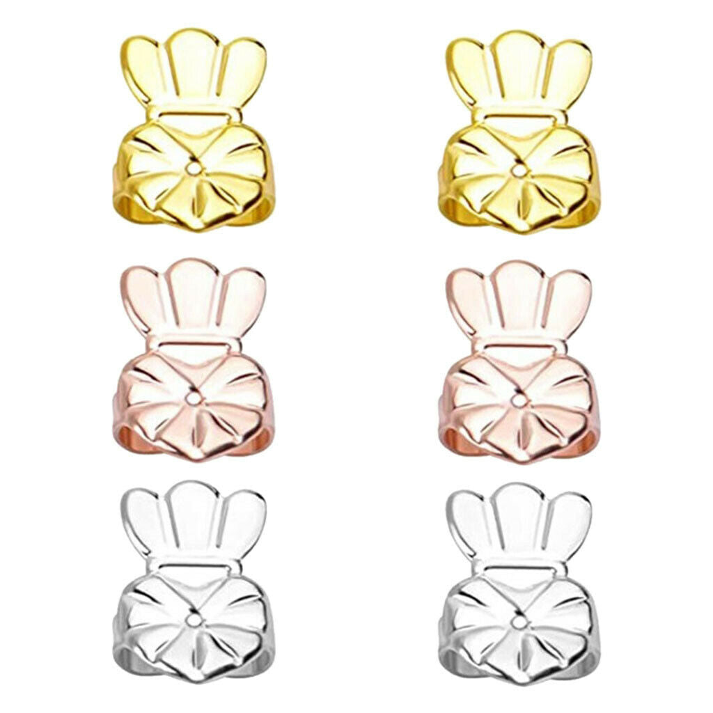 3Pieces Earring Back Copper Stabilizers Ear Locking for Replacement Women