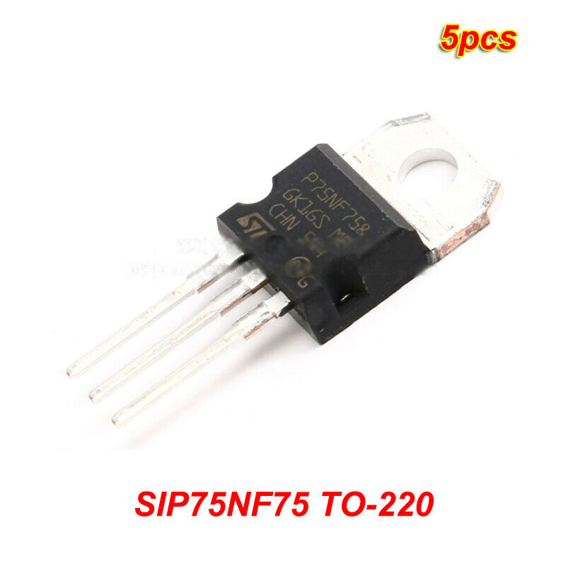 5pcs P75NF75 TO-220 N-channel 75 Volt 80 Amp MOSFET Field effect Transistor