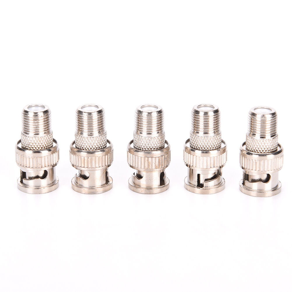 10x BNC Male Plug to F Female Jack Adapter Coax Connector Coupler CCTV CamerY XC