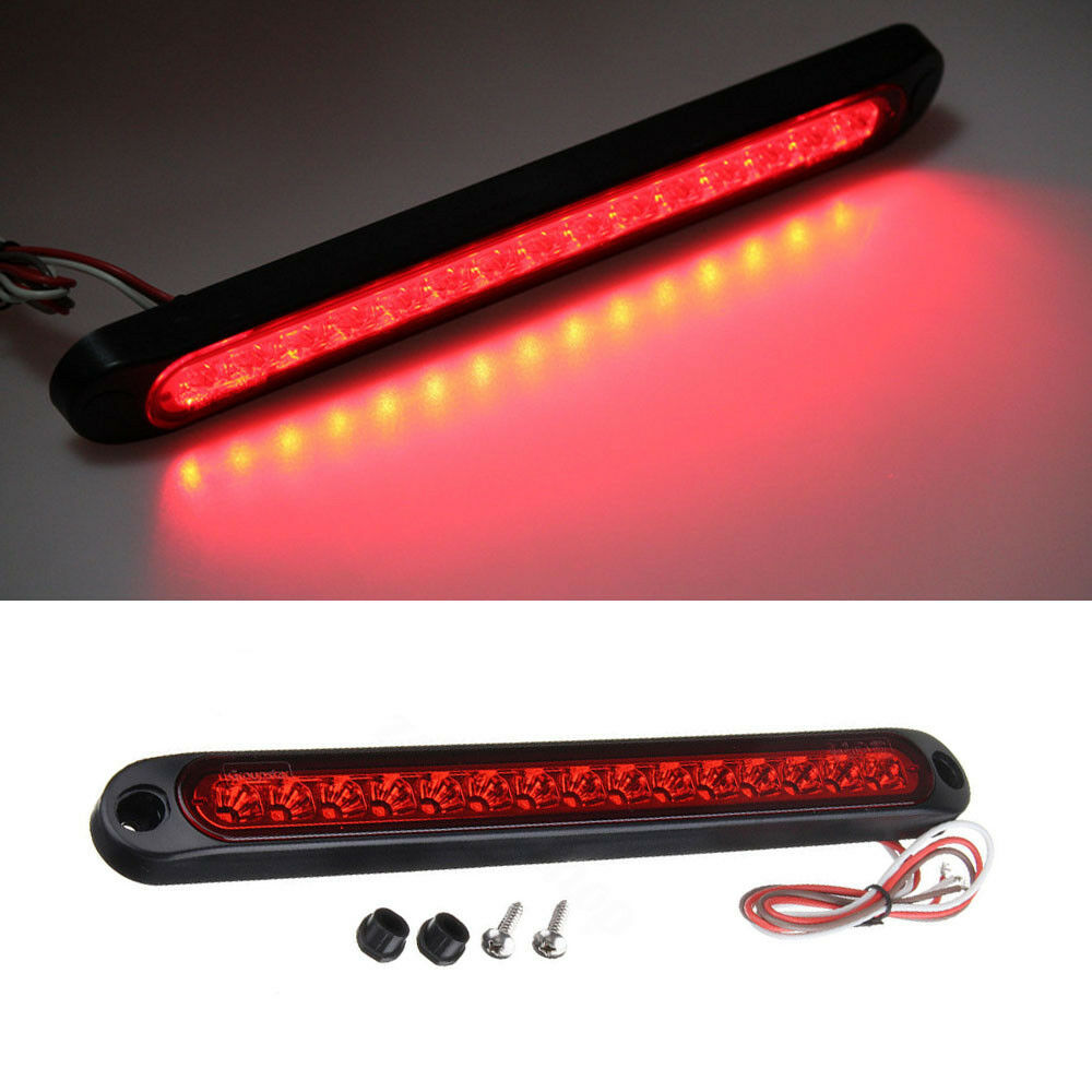 25cm Red 15 LED Stop Tail Light Brake 10-30V Trailer Truck Pickup  Waterproof