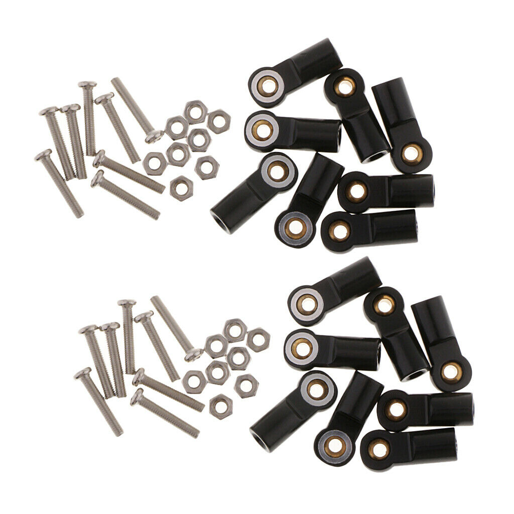 Set of 16 M3 Metal Link Rod End Ball Joint for 1/10 RC Car Parts