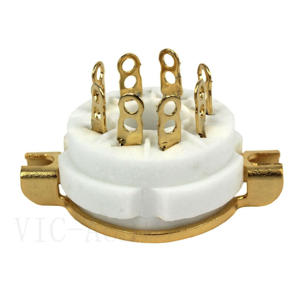 10PCS Ceramic 8PIN Tube Socket K8A For  EL34 6L6 GZ34 KT88 6SN7 Vacuum Tube Amp