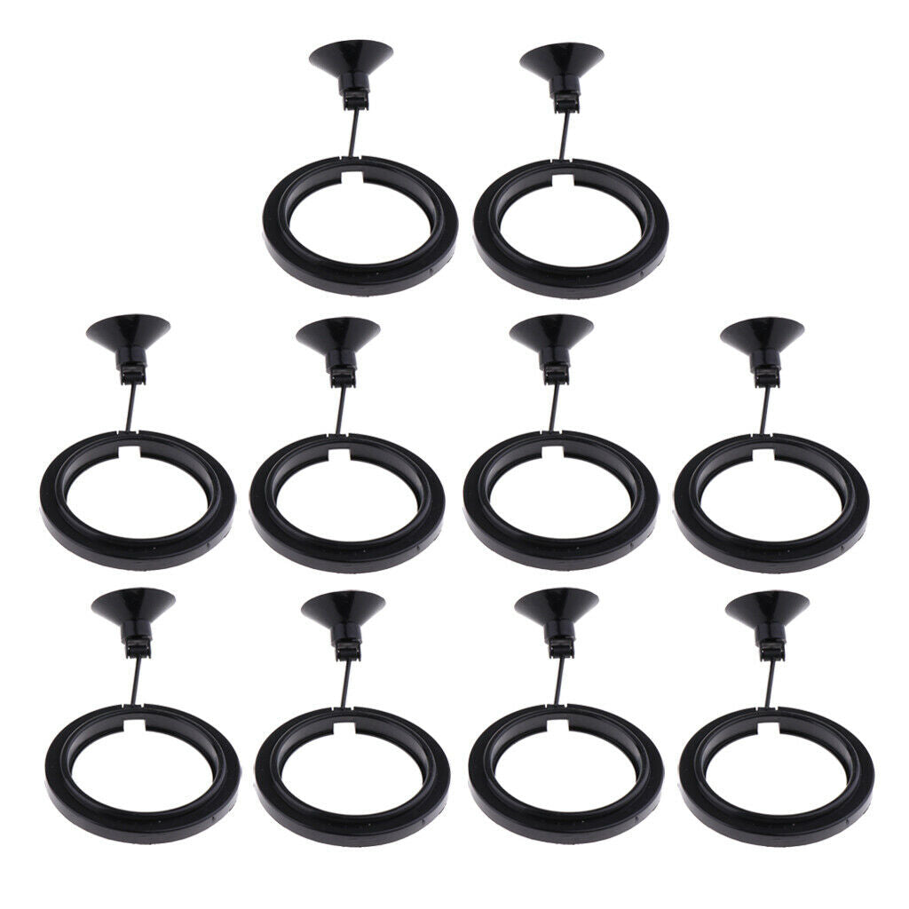 10 Packs 10x Fish Tank Fishes Feeding Circle w/ Suction Cup for Aquarium