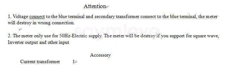 Digital LCD AC Voltmeter Ammeter Panel Amp Volt Gauge 80-300V 200A Dual Display