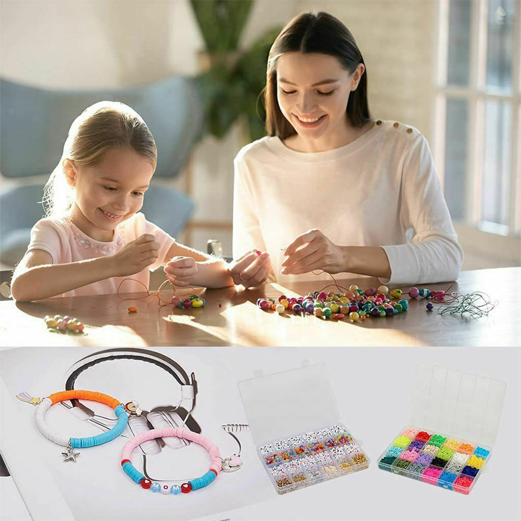 7905Pcs Clay Heishi Beads Handmade DIY Jewelry Marking Kit for 24 Colors 6mm