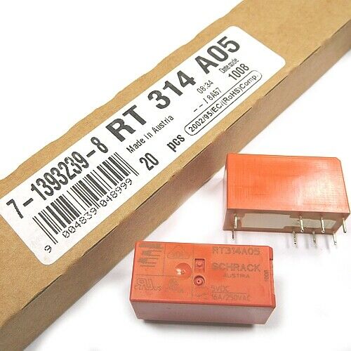 [3pcs] RT314A05 Relay 1_Form_C SPDT 5A 16A 62Ohm THT