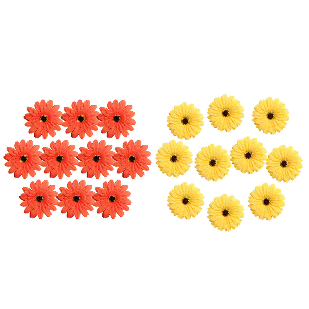 Pieces of 20 Romantic DIY Artificial Daisy Flower Heads Blossom Wedding Flower