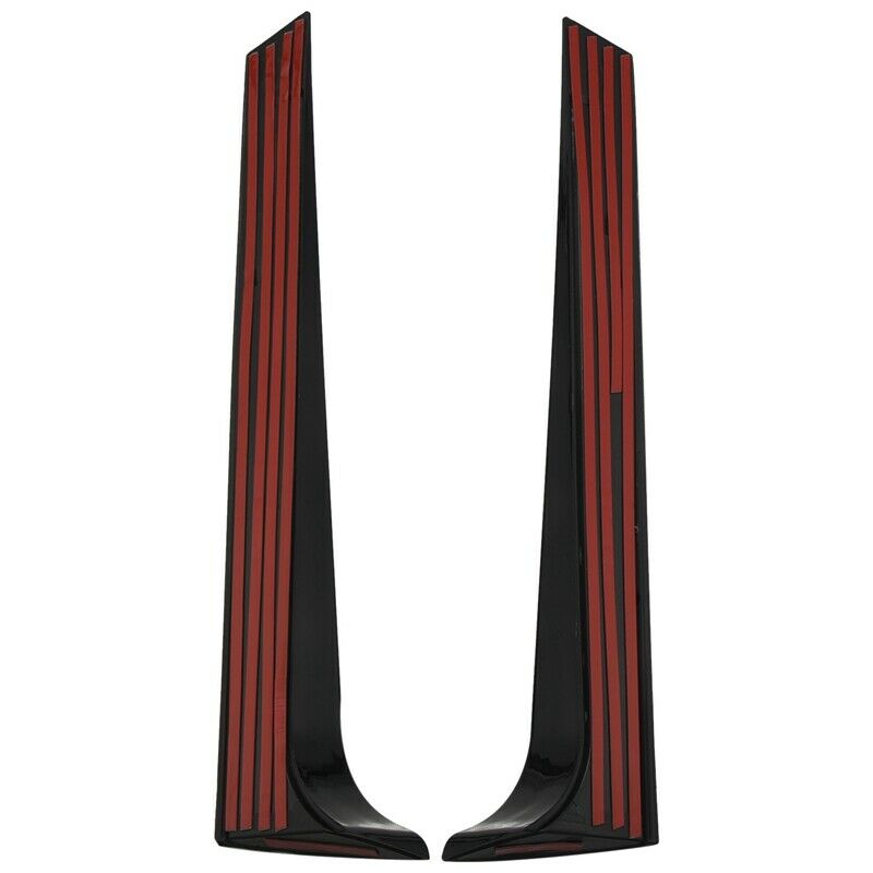 2Pcs Gloss Black Rear Side Wing Roof Spoiler Cover Stickers Trim For Touareg 2S5