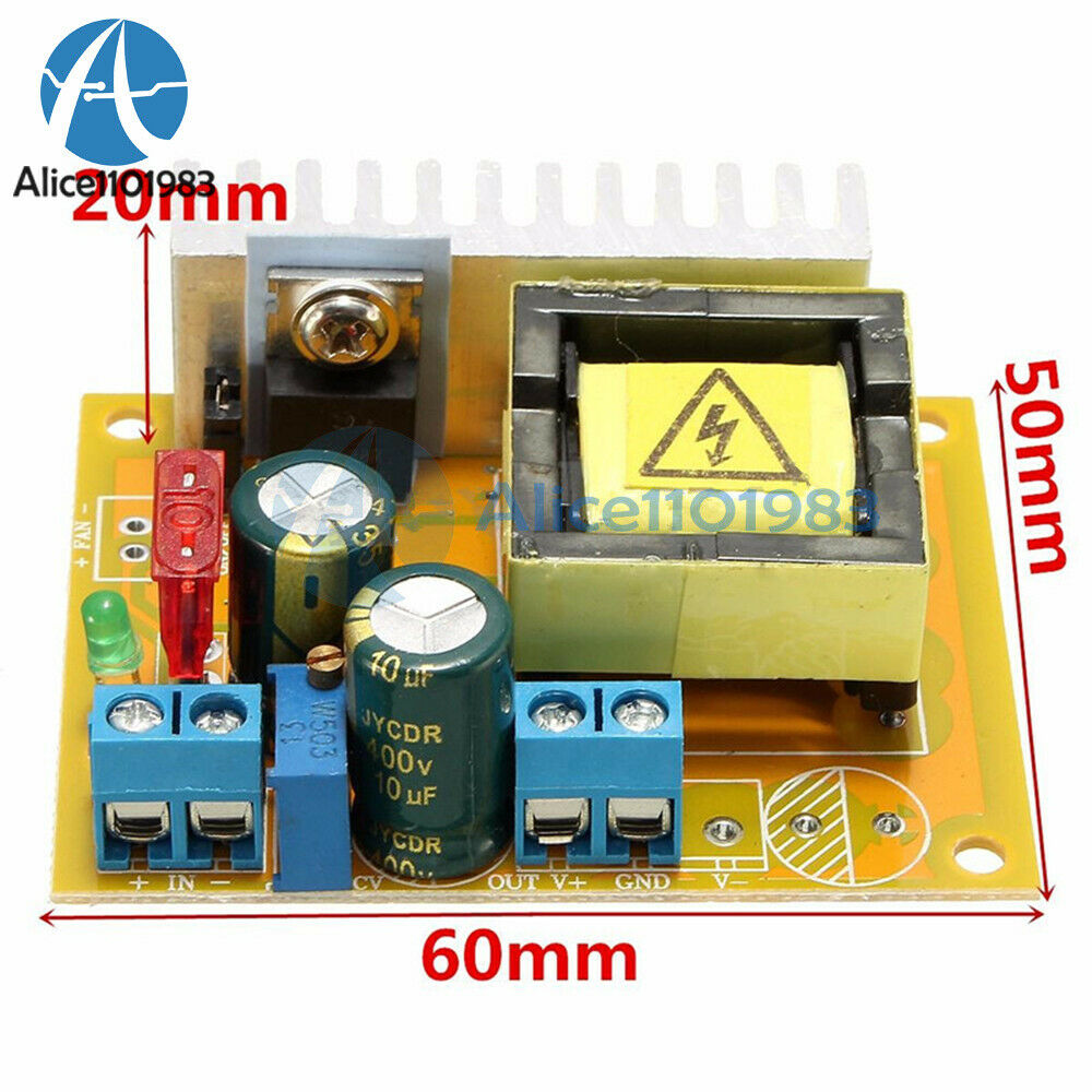 2XDC-DC 8-32V to 45V-390V Step-up Module ZVS High Voltage Capacitor Charge Board