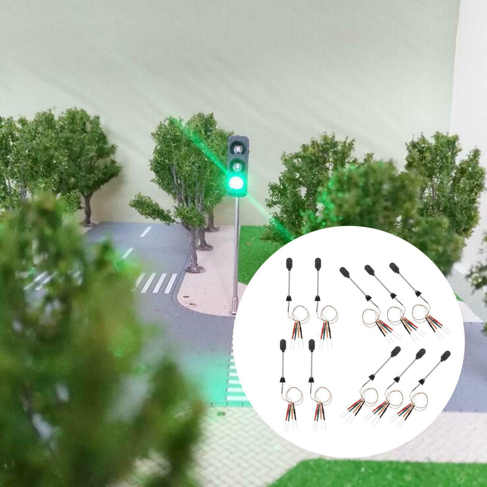 10PCS 1/100 Train Traffic Light Scenery Street Railway Signal Light HO Gauge