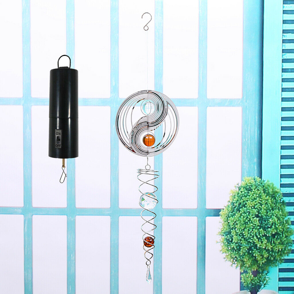 1 Set Whirligig Wind  Battery Hanging Wind  Motor Turn Swirl