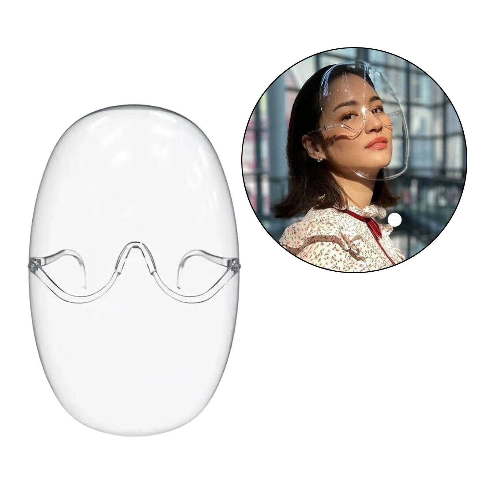 Face Shield w/ Glasses Frame Visor Anti-Spray Eyewear Reusable Waterproof