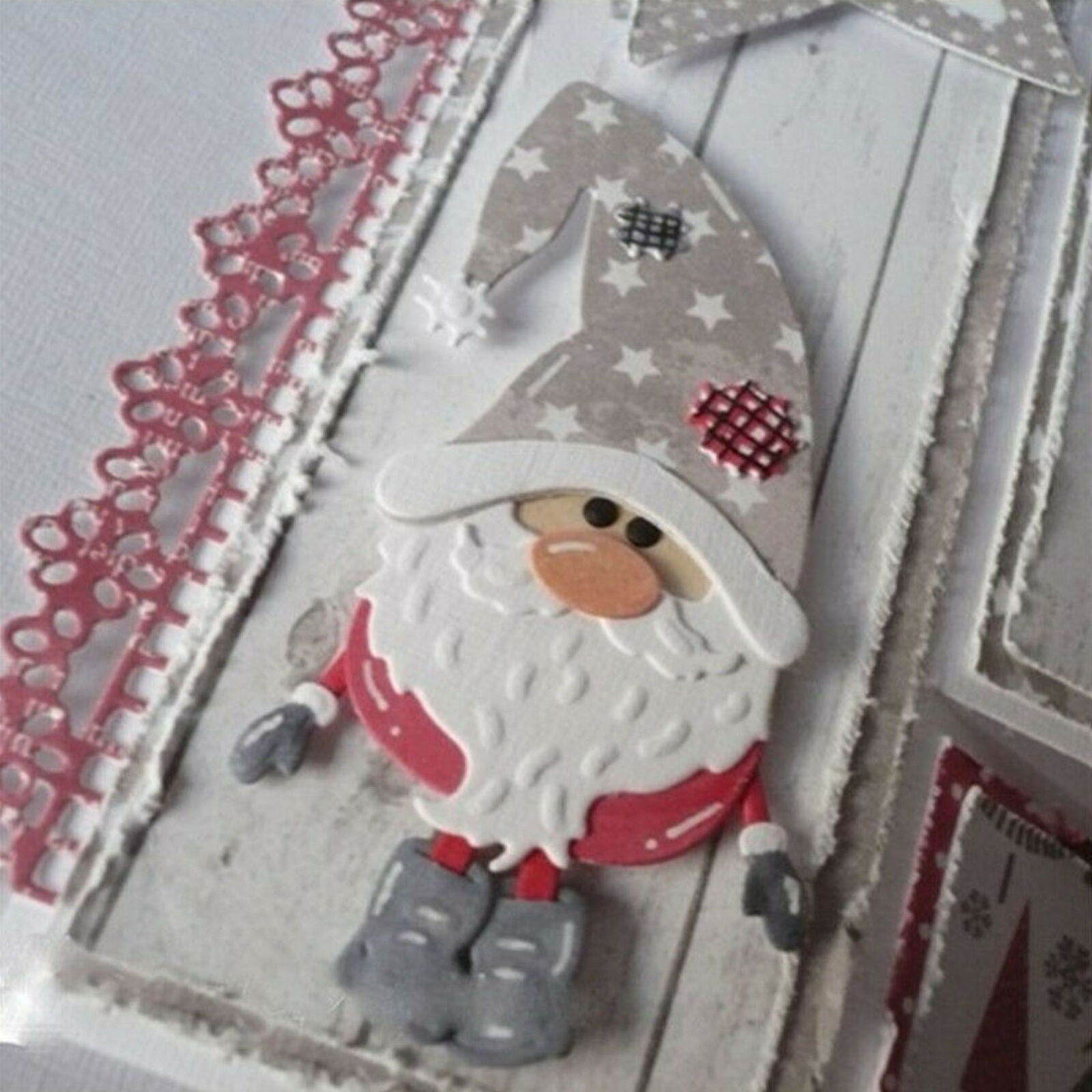 Punching template Santa Claus Christmas wedding Easter birthday card album