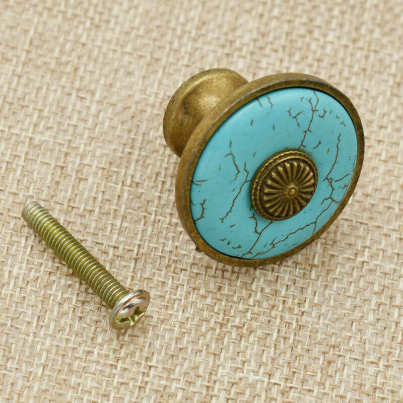 2Pcs Retro Kitchen Cabinet Knob Handle Door Dresser Pulls Hardware Home Decor
