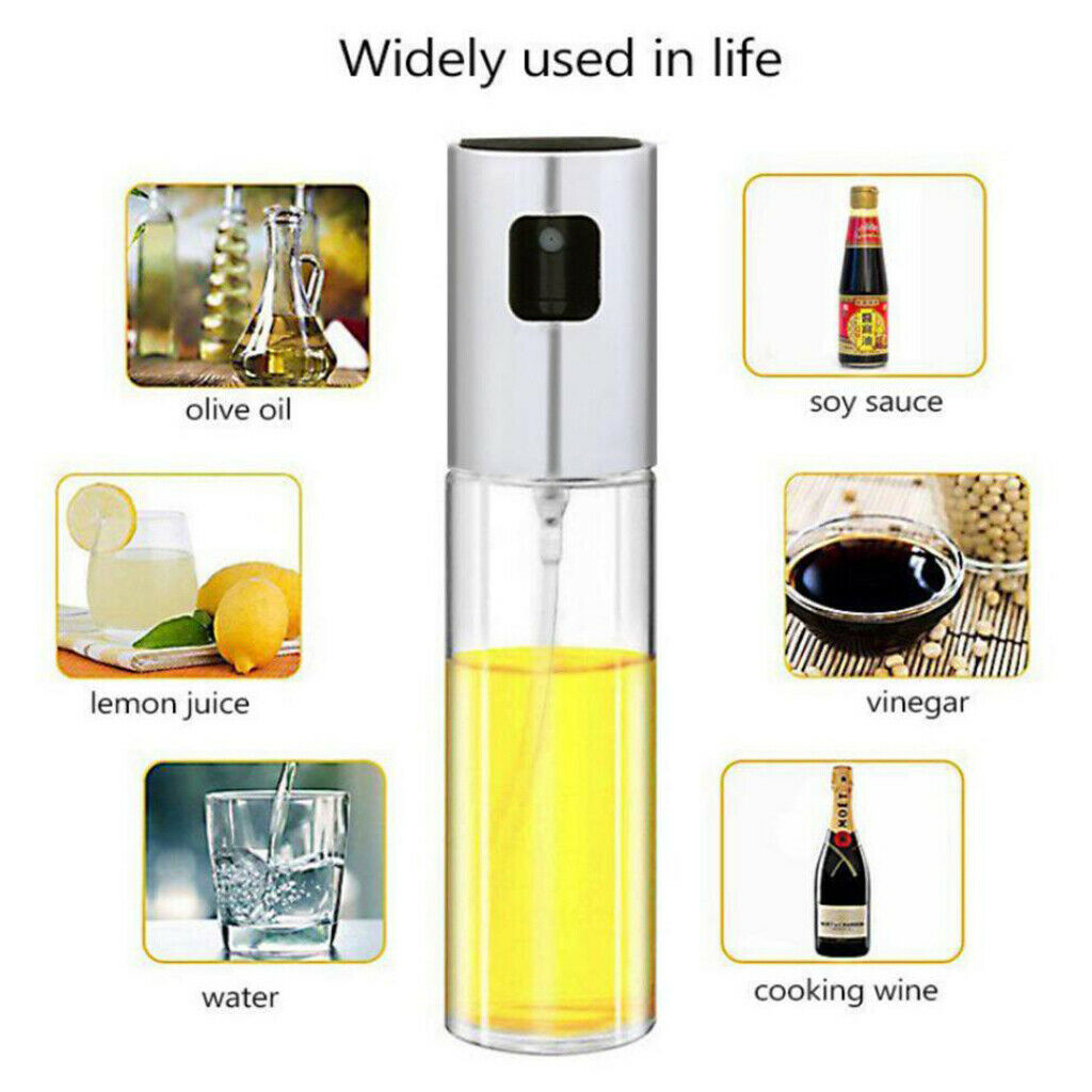 Glass Olive Oil Spray Bottle Oil Sprayer Dispenser Handheld for Grilling