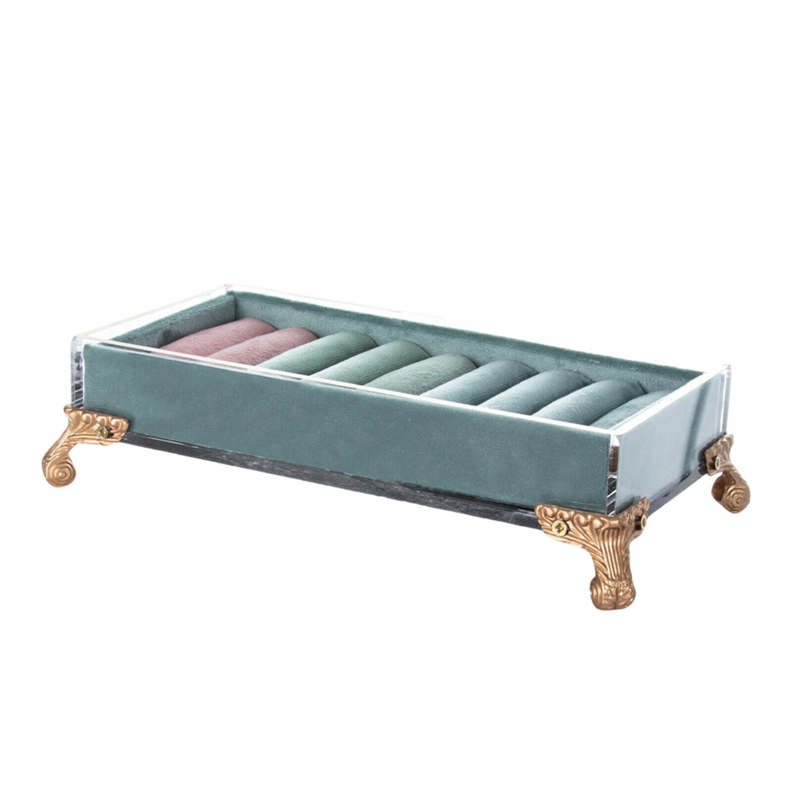 Velvet Jewelry Ring Display Storage Box European Style Ring Holder Bracelet