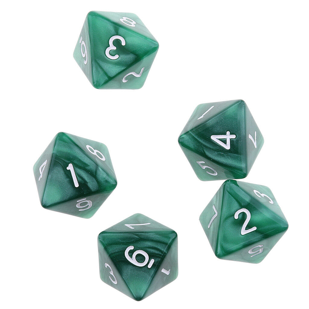 20pcs Acrylic 8 Sided D8 Dices Dies for Casino Poker Card Dice Guessing Game