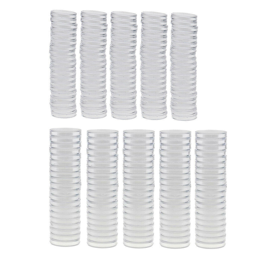 Clear Coin Capsules Case Coins Holders Container Storage Boxes Organizer