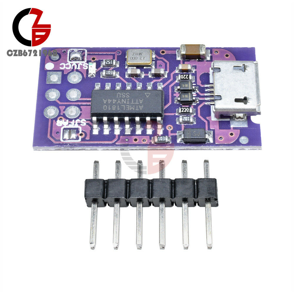 Micro USB Tiny AVR ISP ATtiny44 USBTinyISP Programmer 5V For Arduino Bootloader