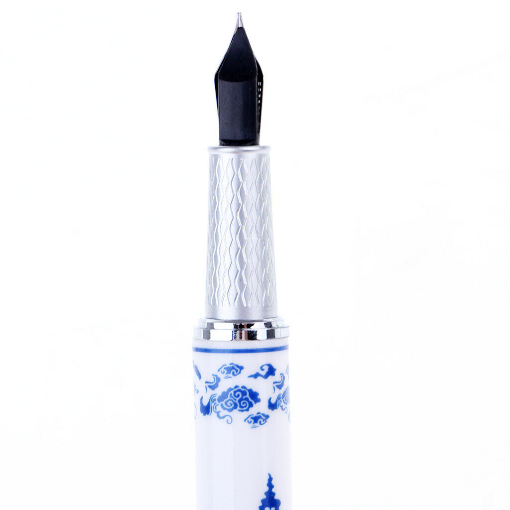 0.5mm Nib Blue and White Porcelain Fountain Pen Gift Writing Tool/Ink Pens