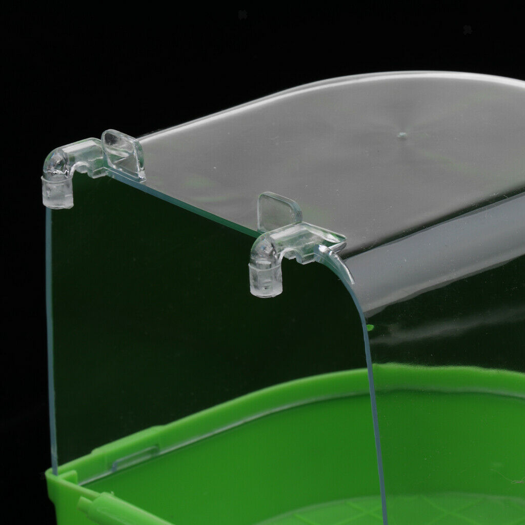 2x Bird Bathtub Bath Box Bowl Cage Accessory for Parrots Crested Myna Green