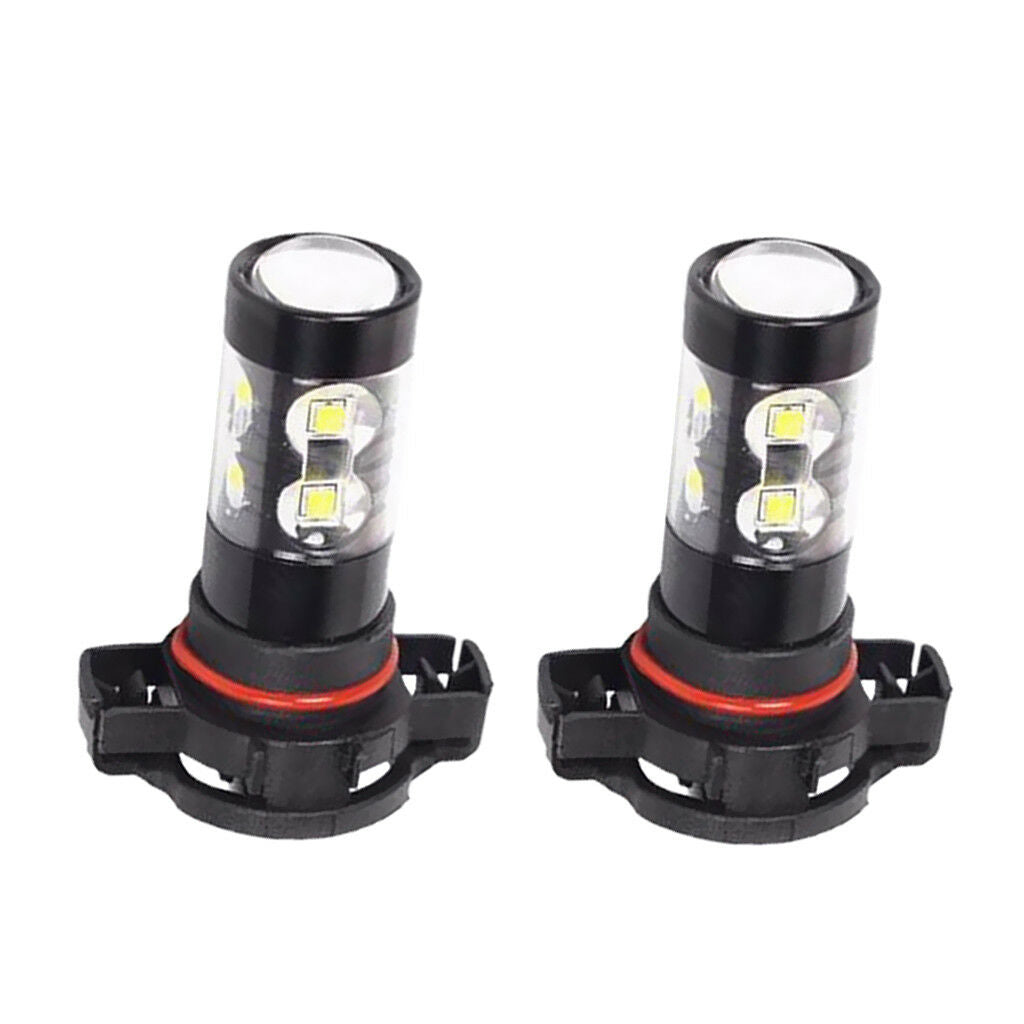 2 Piece H16 PS24W 5202 50W High Power LED 6000K White DRL Fog Light Bulb