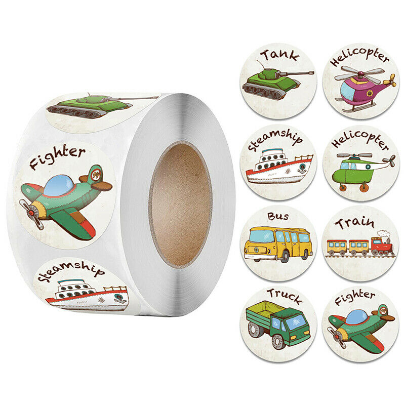 500pcs/roll plane kid Stickers Scrapbooking For Package Seal Lab.l8