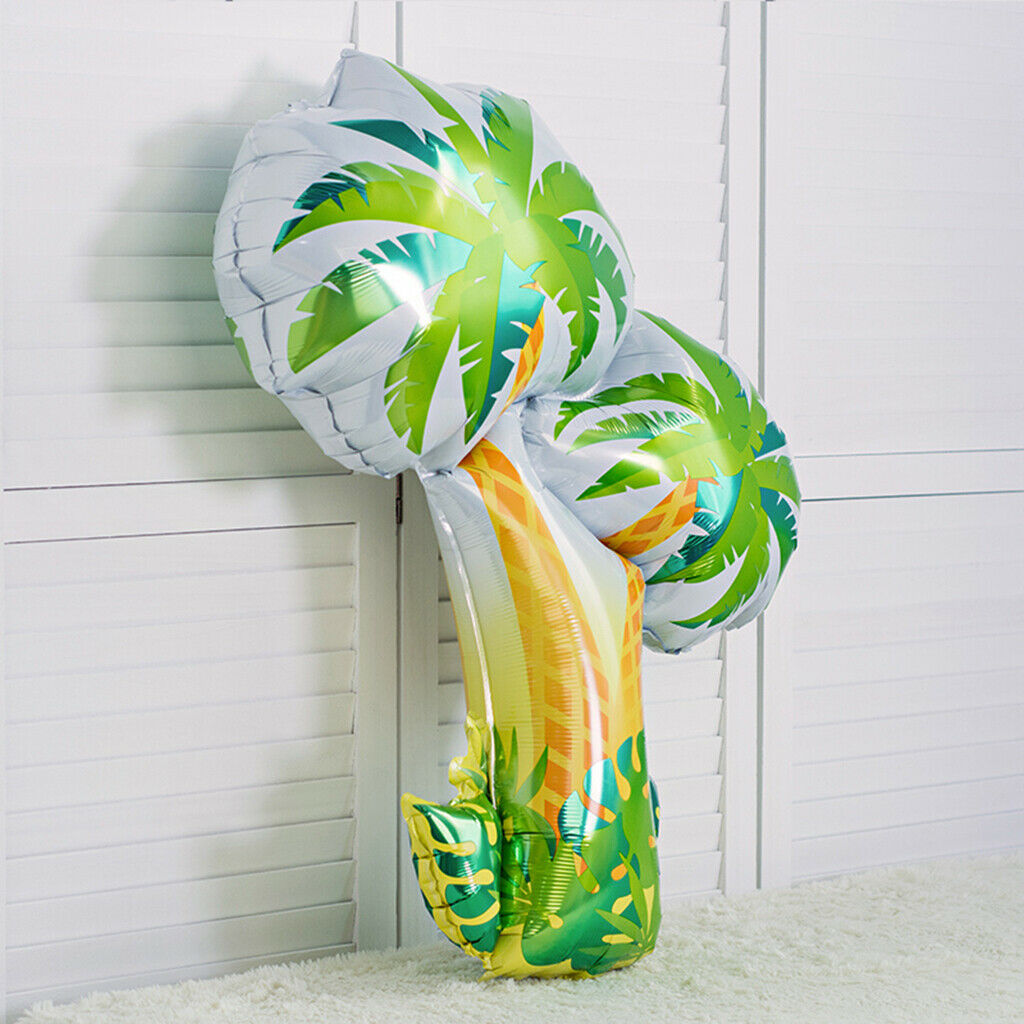 Palm Tree Balloon Aluminum Foil Balloon Hawaiian Tropical Summer Scene for