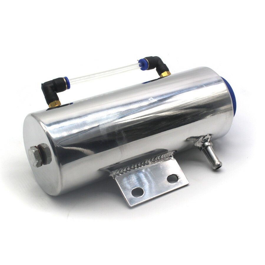 Aluminum Overflow Coolant Oil Catch Tank Reservoir Cooling Radiator 500ML Catch