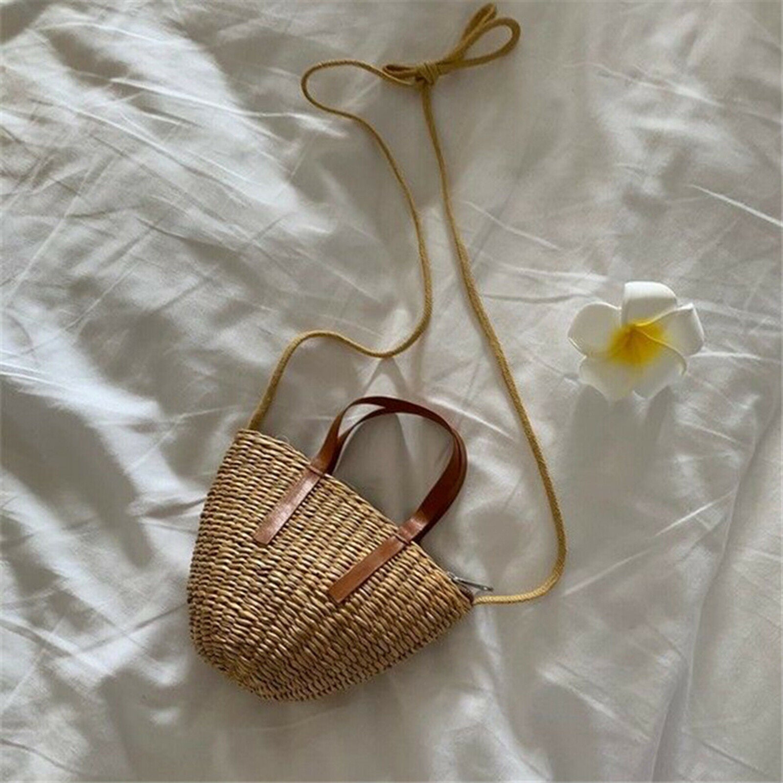 Cute Children's Bicycle Basket with Lid and Shoulder Strap for Boys Girls