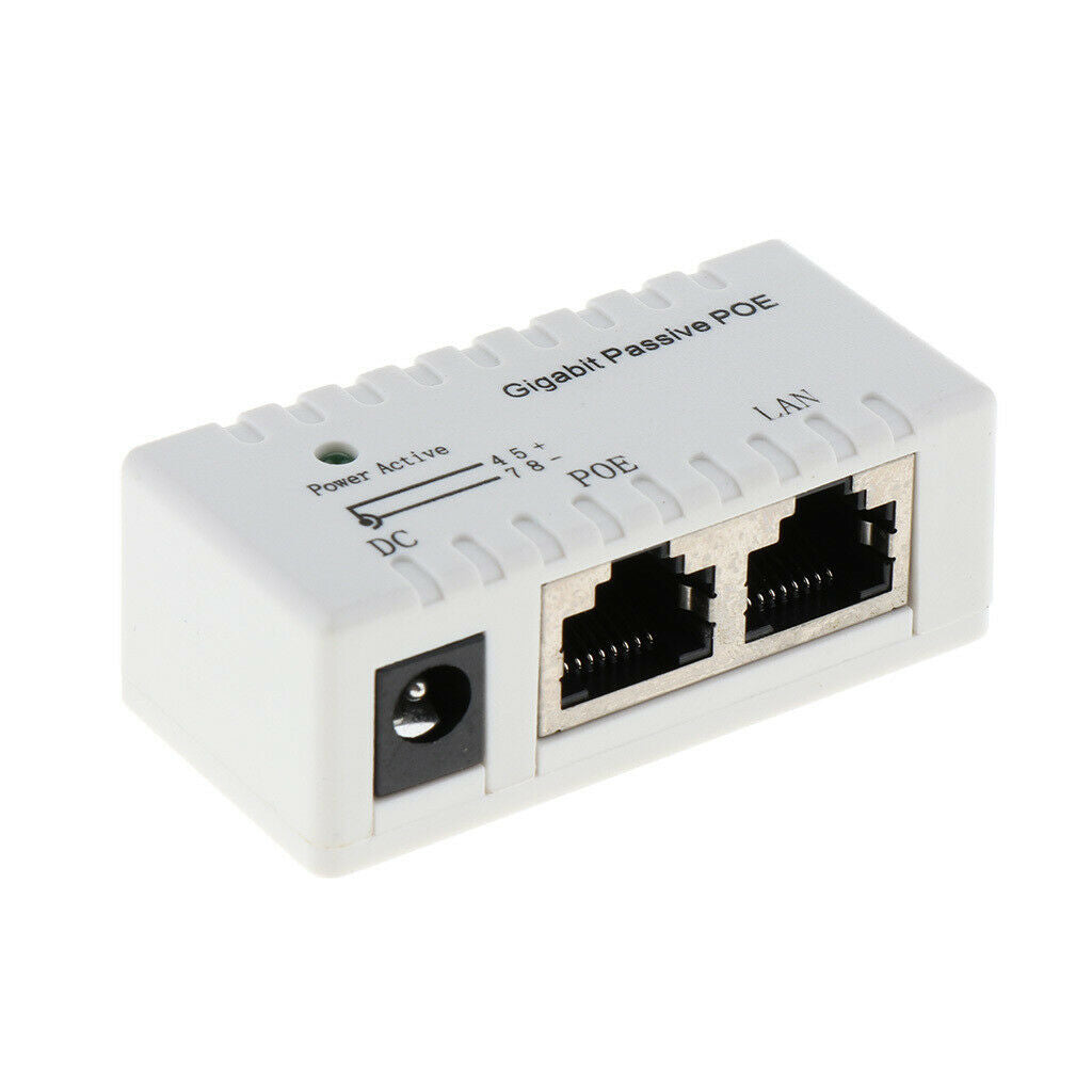 10 Pcs Passive PoE Injector Power Over Ethernet- Data To  PoE White