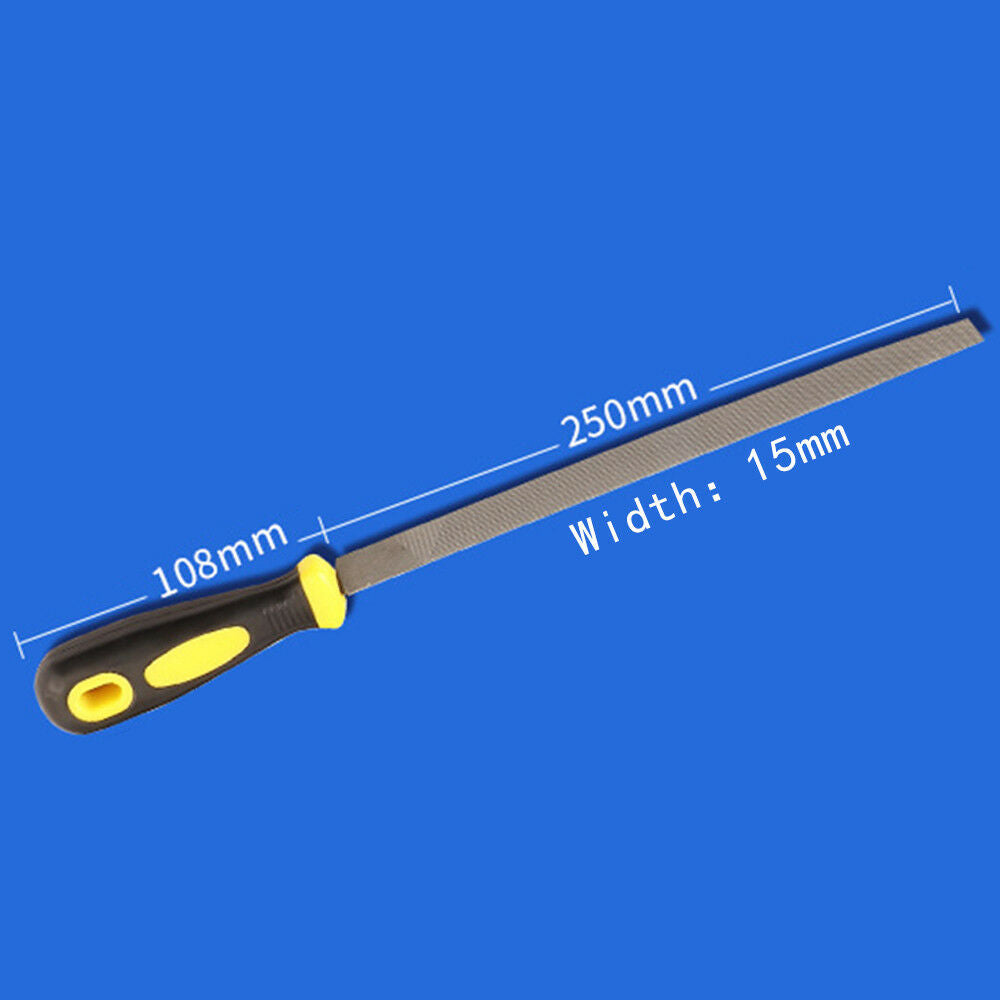 1PC 10 inch Triangle File Carbon Steel T12 Rasps Sharpening Single Handle File