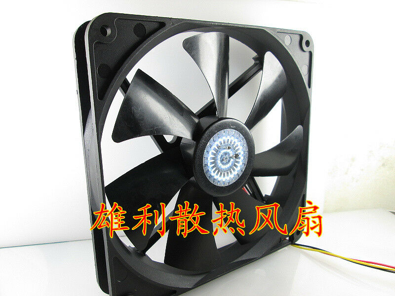 For 1pc COOLER MASTER A14025-10CB-3BN-F1 fan 12V 0.14A 3wire 140*140*25MM