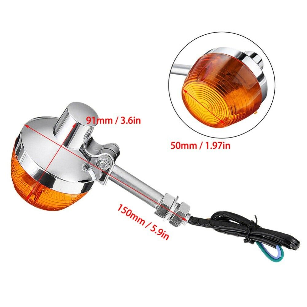 2x Replacement Motorcycle Turn Signal Light Motorcycle Turn Signal Lamp