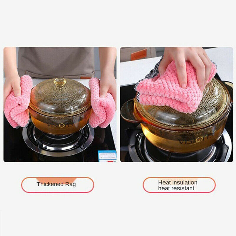 Kitchen daily dish towel dish cloth kitchen rag non-stick oil thickened c.l8