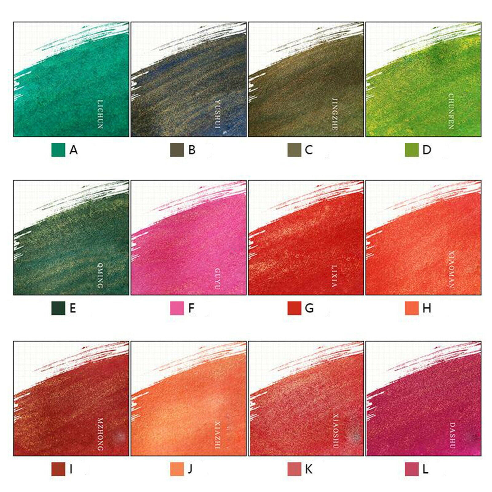 24Colors Calligraphy Pen Ink Set Drawing Dip Pen Inks Stationery Supplies