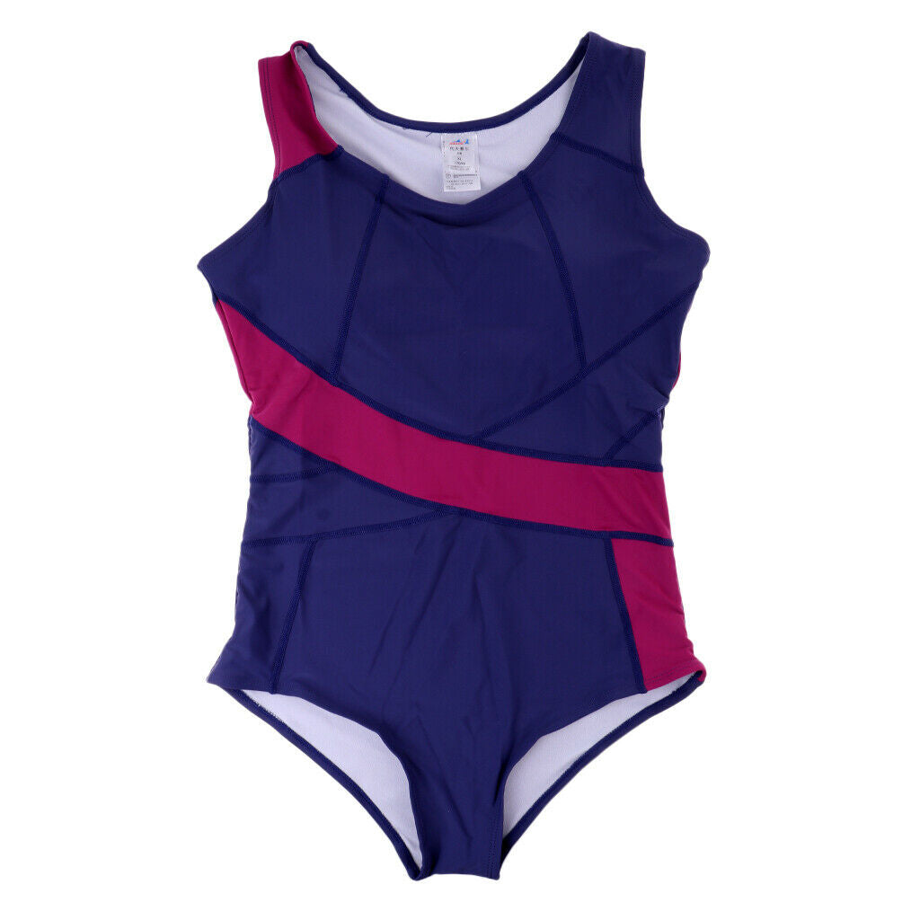 Women One-piece Swimsuit Racing Training Sports Beach Bathing Suit S Red