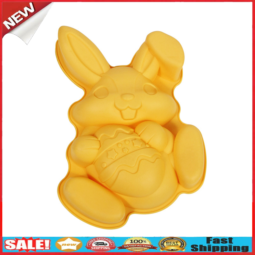 DIY Cake Mold Easter Bunny Silicone Chocolate Pastry Molds Kitchen Gadget @