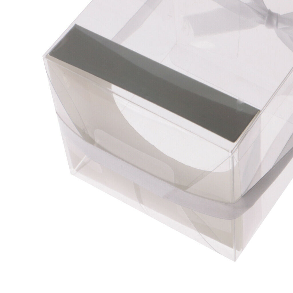 Pack of 12 Clear Gift Boxes with Ribbon Wedding Party Bomboniere Candy Cookie